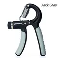 Adjustable black hand grip strengthener 5-60kg for wrist and muscle training - Plain Style / Dark Grey