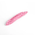 Pink fabric hair curler with white polka dots for heatless curls and styling - Pink