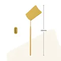 Golden heart-shaped eyelash extension mirror with anti-slip handle, 200mm length - Fan / Gold