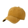 Classic washed cotton baseball cap in ginger yellow with a vintage corduroy texture - Washed Ginger Yellow