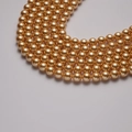 Elegant high-luster light gold pearl necklace with perfectly round and smooth beads - Light Gold (203) 10mm/40cm