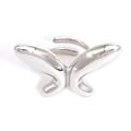 Polished silver butterfly open ring with a creative three-dimensional metal design - Silver (PB625)