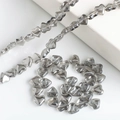 DIY jewelry 8mm smoky grey heart-shaped crystal glass beads for bracelets and necklaces - Smoke Gray