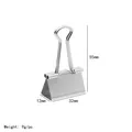Silver metal binder clip measuring 55mm by 32mm with a sleek industrial finish - 32mm (Silver)