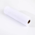 Rollo de malla blanca decorativa para árbol de Navidad y empaque de regalos festivos - 26cm*9m / Plata Blanca