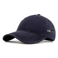 Gorra de béisbol de algodón azul marino con visera curva y bordado lateral - Ajustable / Azul marino