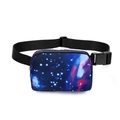 Waterproof nylon sports belt bag featuring a colorful nebula galaxy print and black strap - Starry Sky