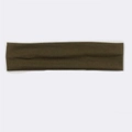 Unisex sports hair band in deep olive green cotton, breathable sweat-wicking headband - Olive Green