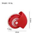 Red multifunctional pastry roller cutter with compact 10cm x 8.9cm dimensions - Twisted Pattern Pizza Wheel / 42.5g