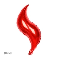 Red S-shaped flame foil balloon in 18-inch size for creative party and wedding decoration - 18 Inch / Red