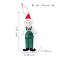Elf plush ornament in red hat and green suspenders, measures 7.87 inches for Xmas trees - Male Elf with Suspender Pants