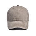 Casquette de baseball vintage en coton lavé taupe avec structure à six panneaux - Kaki