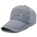 Ademende grijze mesh baseballpet met RMX FASHION SPORT borduursel voor buitensporten - Verstelbaar / Grijs