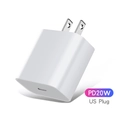 Hochgeschwindigkeits-Weißes PD 20W USB-C-Netzteil-Ladegerät mit US-Stecker-Version - US PD20W Ladegerät (Kupferstift)