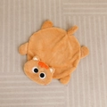 Detail van de zachte oranje pluche kattenmat voor decoratie in de kinderkamer - 50*40cm Hoes Zonder Vulling / Bruin (Bruine Kattenkoekje Hoes)