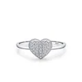 S925 Sterling Silver Heart Ring featuring micro-pave cubic zirconia accents - US Size 6 / Ring / Silver