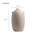 Vaso nordico in ceramica HP698-BG beige con texture artigianale e doppie maniglie - HP698-BG Beige / Beige
