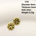 6mm antique gold snowflake alloy spacer bead for DIY jewelry making, 2mm thickness - 17# (Petal Spacer)