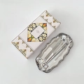4-Piece Set with Color Box (Large Wave Tray) Silver