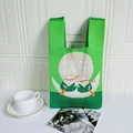 Green knit tote bag with Dragon Boat Festival embroidery for daily commute use - Dragon Boat Festival Green