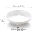 White melamine dipping sauce dish 8.2cm diameter round small spice plate model 101 - 3.25 Inch Round Sauce Dish