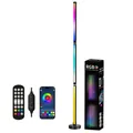 RGB corner floor lamp kit with segment splicing pieces, remote, and mobile app control - 1.5m Round Base Single Splicing Atmosphere Floor Lamp