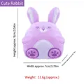 Purple plush rabbit toy with catnip, 9cm size, cute cartoon stuffed animal for cats - Cute Rabbit
