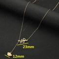 18K gold geometric necklace featuring a 23mm leaf link and 12mm bird charm detail - Gold Leaf & Bird