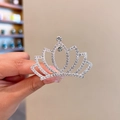 Pettine per capelli a corona d'argento con strass scintillanti per accessori per capelli principessa - 4# Corona a Goccia Media