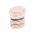 Mini finger powder puff set in clear oval storage case for face concealer application - 6-Piece Set (Special Box)