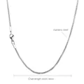Silver stainless steel box chain necklace 1.9mm width with secure lobster clasp - Steel Color (KN12957-Z)
