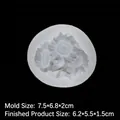 Stampo in silicone girasole B69 per gesso e resina decoro auto, 7,5x6,8x2cm - 4#Mazzo di Girasoli/B69 / Trasparente