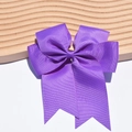 6-inch purple grosgrain ribbon fishtail bow hair clip for girls and women - Purple