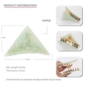 Green marble triangular hair claw clip dimensions and acrylic material specifications - Light Green