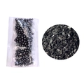 Black activated carbon deodorizing beads for cat litter in a small transparent packet - 10g (Activated Carbon)