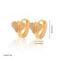 Gold butterfly hoop earrings with sparkling zircon inlay and 3.6g lightweight design - EH080 Butterfly Micro Pave