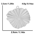 Detailed dimensions of a silver irregular 304 stainless steel petal-shaped charm pendant - Silver