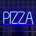Insegna al neon a LED PIZZA blu per decorazione murale e illuminazione di negozi - Blu