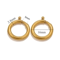 16mm golden stainless steel spring ring clasp for jewelry making with 2.8mm thickness - 2.8x16mm / Gold