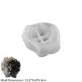 Detailed view of flexible hand-shaped silicone mold with textured palm finish - Hands Cupped Silicone Mold
