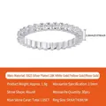 S925 sterling silver eternity ring with 1.05ct round D color moissanite stones - US 7 / S925 Silver Moissanite Ring