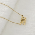 Collier en acier inoxydable plaqué or 18 carats avec pendentif année 1997 gothique - 2017