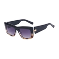 Chic cat-eye cycling sunglasses in black frame with gradient purple-brown lenses - Black & Tortoise / Tea Gradient