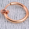 Rose gold titanium steel clip-on hoop earring with spring clasp for non-pierced ears - Rose Gold Ear Clip