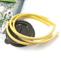 Three yellow glitter headbands with slim design and sparkling finish for hair styling - Yellow