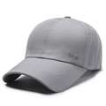 Berretto da baseball grigio medio ad asciugatura rapida con fori laser e logo YS - Regolabile / Grigio chiaro