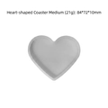 Medium heart-shaped silicone coaster mold for DIY crystal epoxy resin, 84x72x10mm size - J-211 Heart 84*72mm
