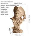 Nordic sandstone resin pirate captain bust sculpture for home decor with matte texture - Sandstone Color