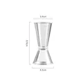 Transparent dual-head jigger 10-20cc measuring tool with clear scale markings - Transparent Plastic - Small (10/20cc)