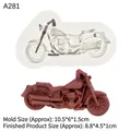 Motorcycle shaped silicone mold for fondant and chocolate with product dimensions - Motorcycle 1# / Gray